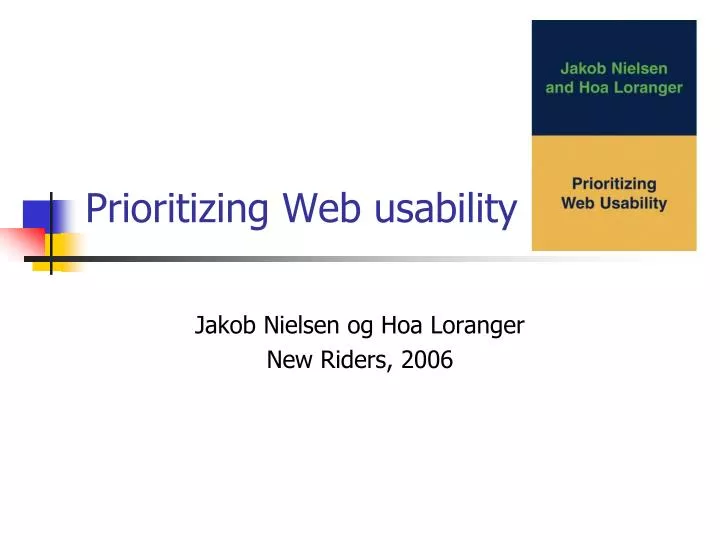 prioritizing web usability