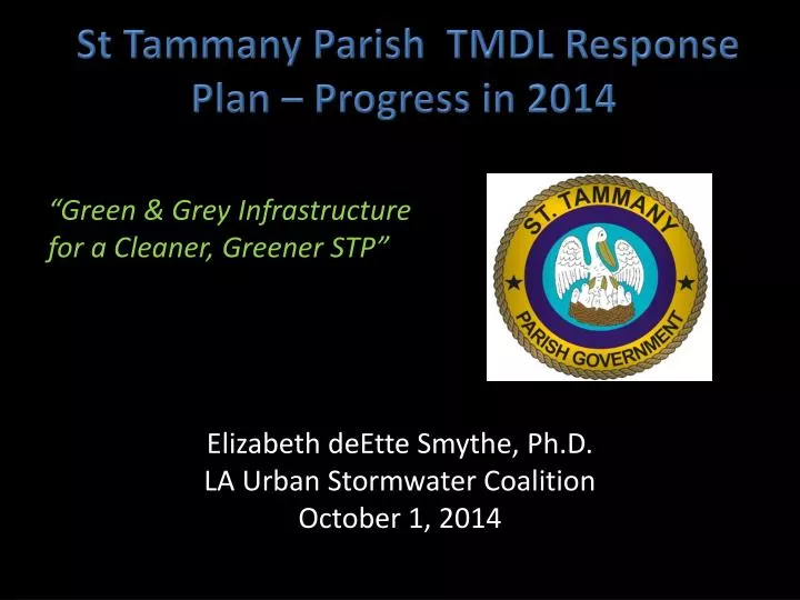 st tammany parish tmdl response plan progress in 2014