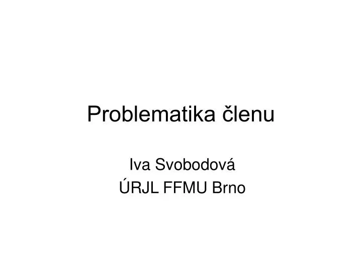 problematika lenu