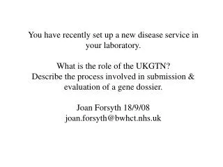 What is the UK Genetic Testing Network (UKGTN)