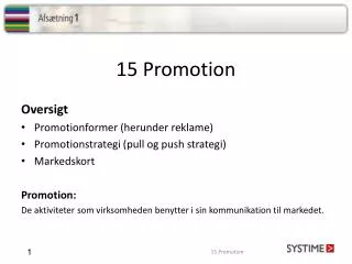 15 Promotion