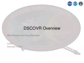 DSCOVR Overview