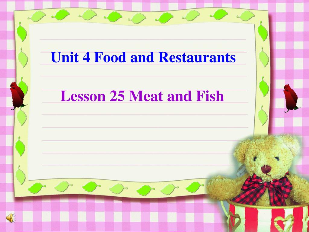 PPT - Unit 4 Food and Restaurants PowerPoint Presentation, free ...