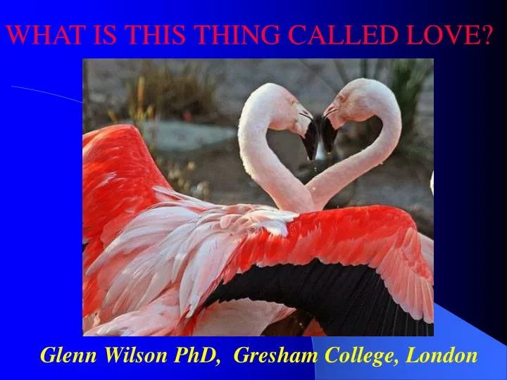 glenn wilson phd gresham college london