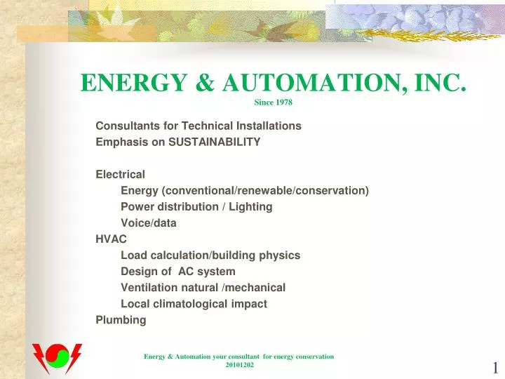 energy automation inc since 1978