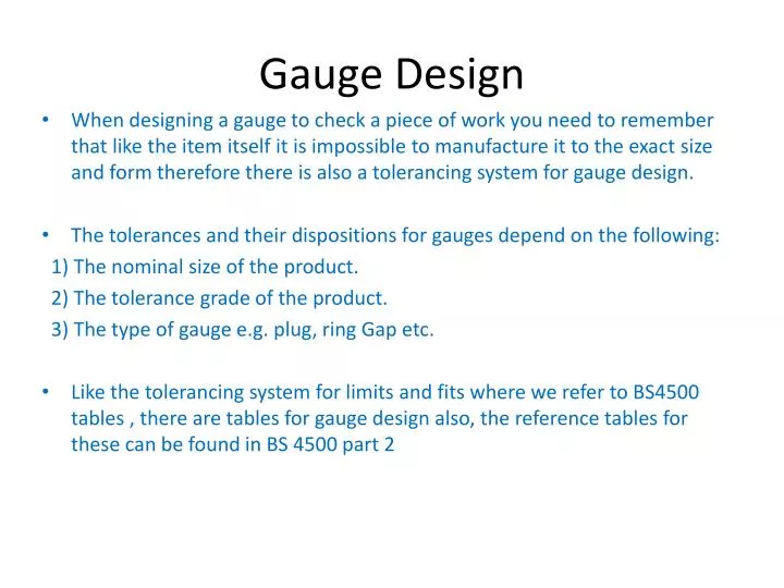 gauge design