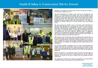 Health &amp; Safety in Construction Talk for Schools