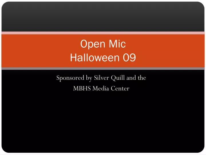 open mic halloween 09