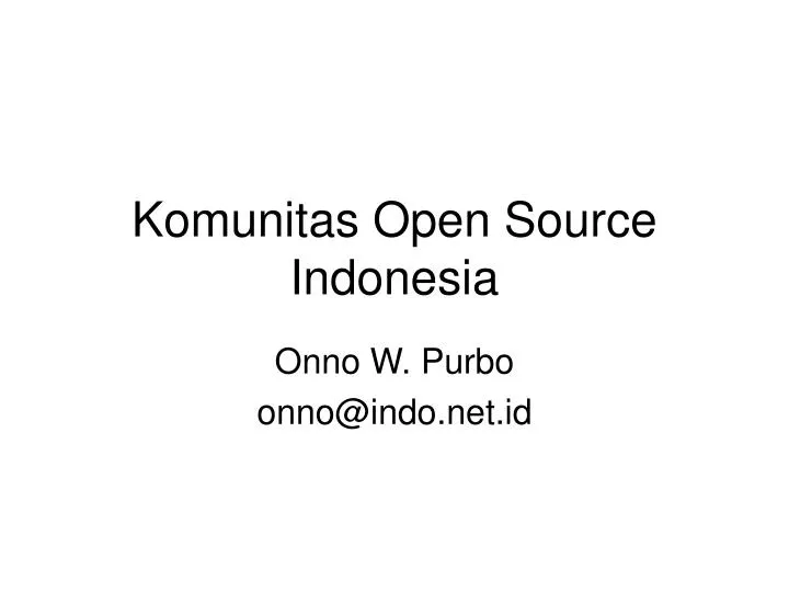komunitas open source indonesia