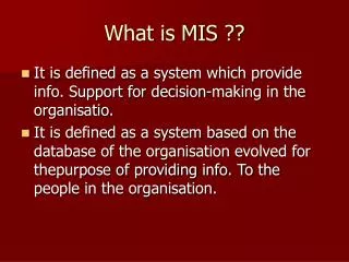 What is MIS ??