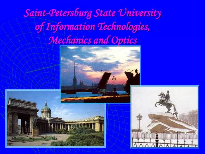 saint petersburg state university of information technologies mechanics and optics