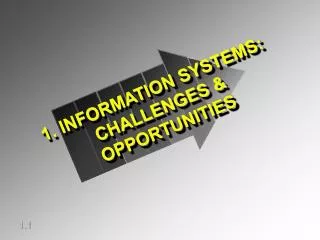 1. INFORMATION SYSTEMS: CHALLENGES &amp; OPPORTUNITIES