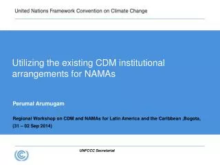Utilizing the existing CDM institutional arrangements for NAMAs