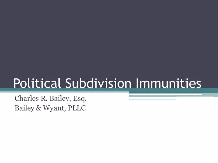 political subdivision immunities