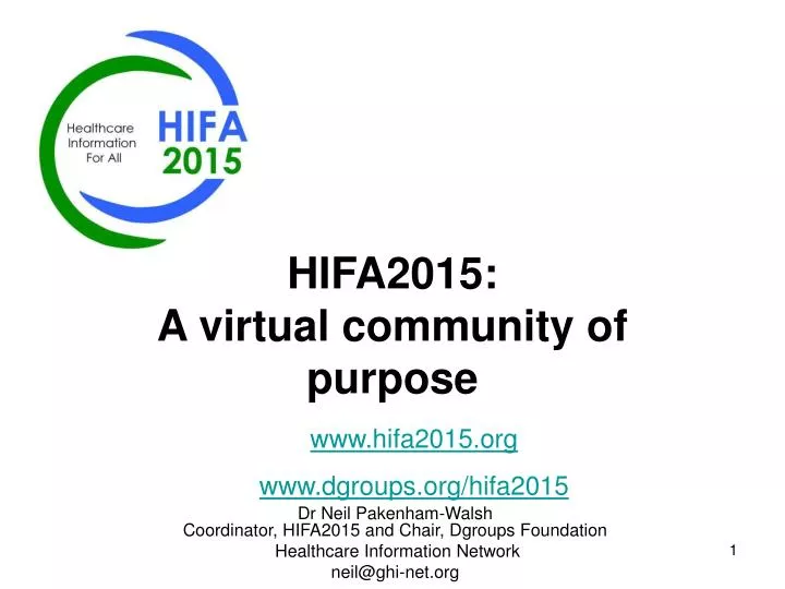 hifa2015 a virtual community of purpose