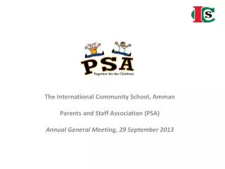 The International Community School, Amman Parents and Staff Association (PSA)