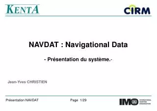 NAVDAT : Navigational Data - Présentation du système. -