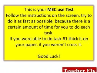This is your MEC use Test