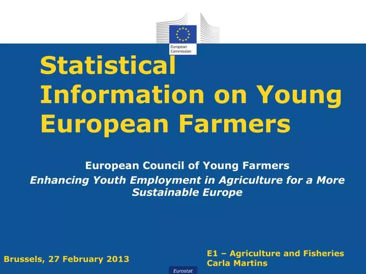 statistical information on young european farmers