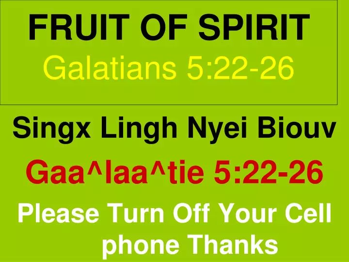 fruit of spirit galatians 5 22 26