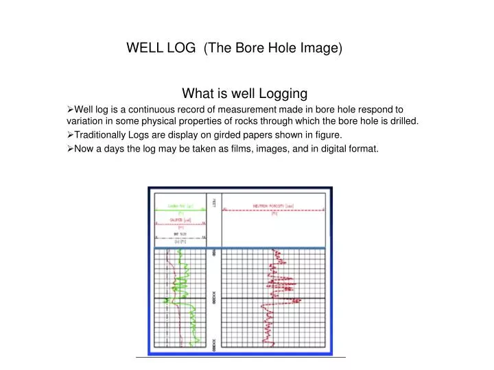 well log the bore hole image