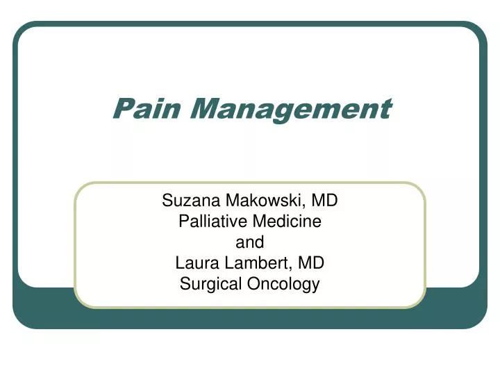 pain management