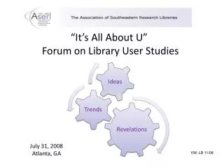 “It’s All About U” Forum on Library User Studies