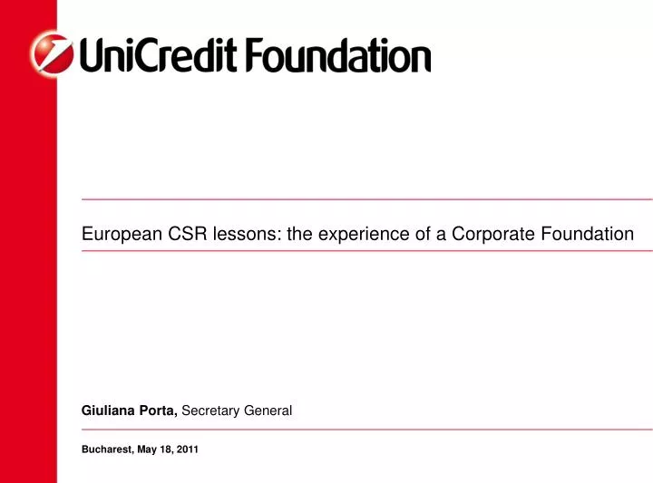 european csr lessons the experience of a corporate foundation