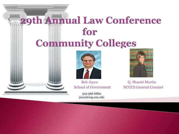 29th annual law conference for community colleges