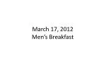 March 17, 2012 Men’s Breakfast - slide 1