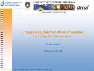 Energy Regulatory Office of Kosovo Recent Regulatory Developments