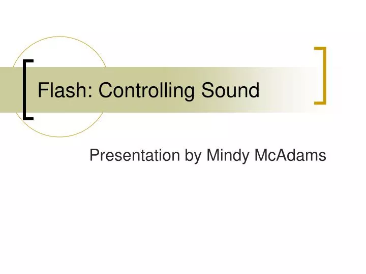 flash controlling sound