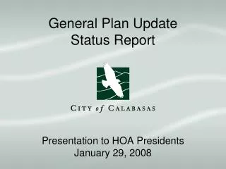 General Plan Update Status Report