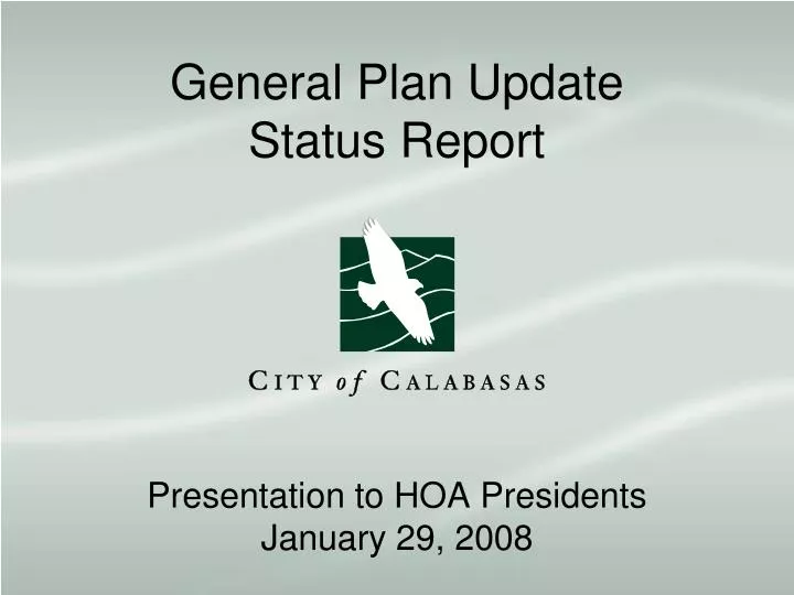 general plan update status report