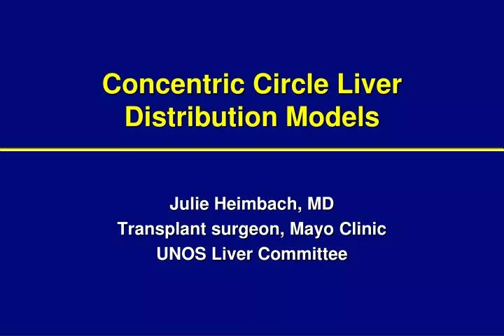 concentric circle liver distribution models