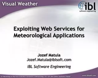 Exploiting Web Services for Meteorological Applications