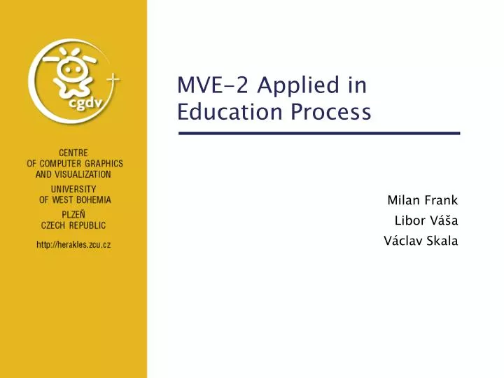 mve 2 applied in education process