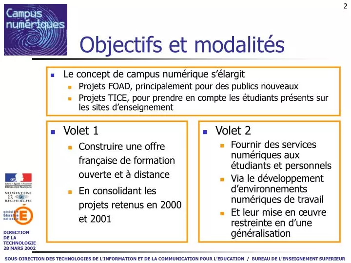 objectifs et modalit s