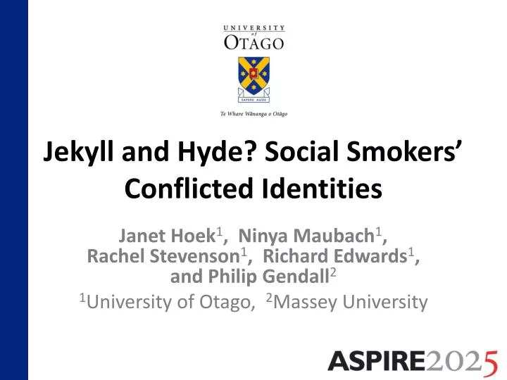 jekyll and hyde social smokers conflicted identities
