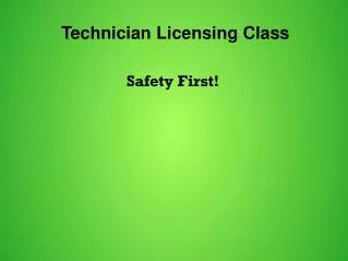 Technician Licensing Class