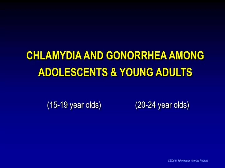 chlamydia and gonorrhea among adolescents young adults