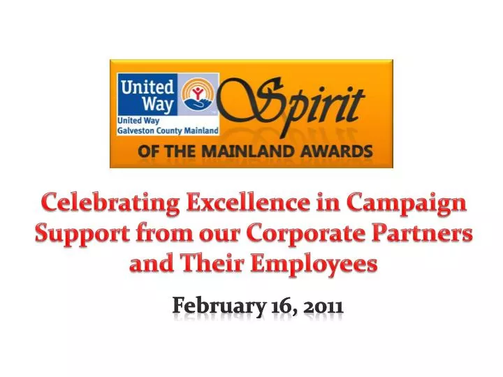 celebrating excellence in campaign support from our corporate partners and their employees