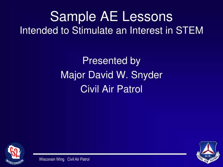 sample ae lessons intended to stimulate an interest in stem