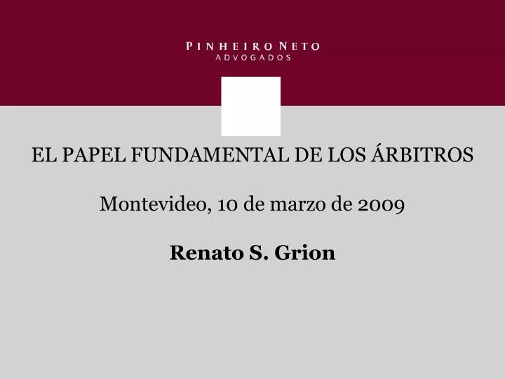 el papel fundamental de los rbitros montevideo 10 de marzo de 2009 renato s grion