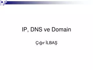 IP, DNS ve Domain