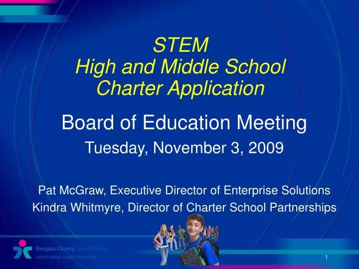 stem high and middle school charter application