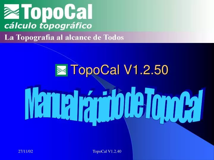 topocal v1 2 50