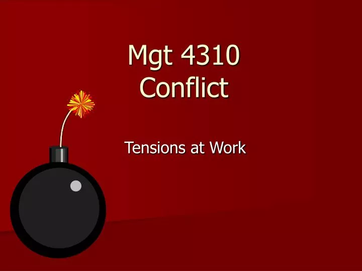 mgt 4310 conflict
