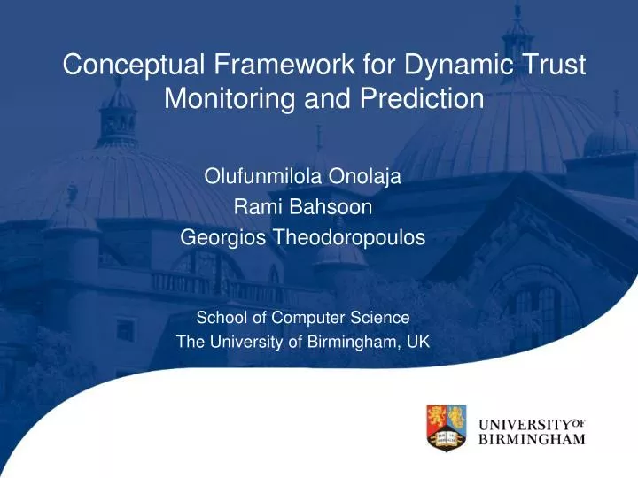 conceptual framework for dynamic trust monitoring and prediction