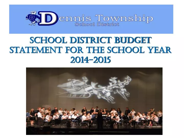 school district budget statement for the school year 2014 2015